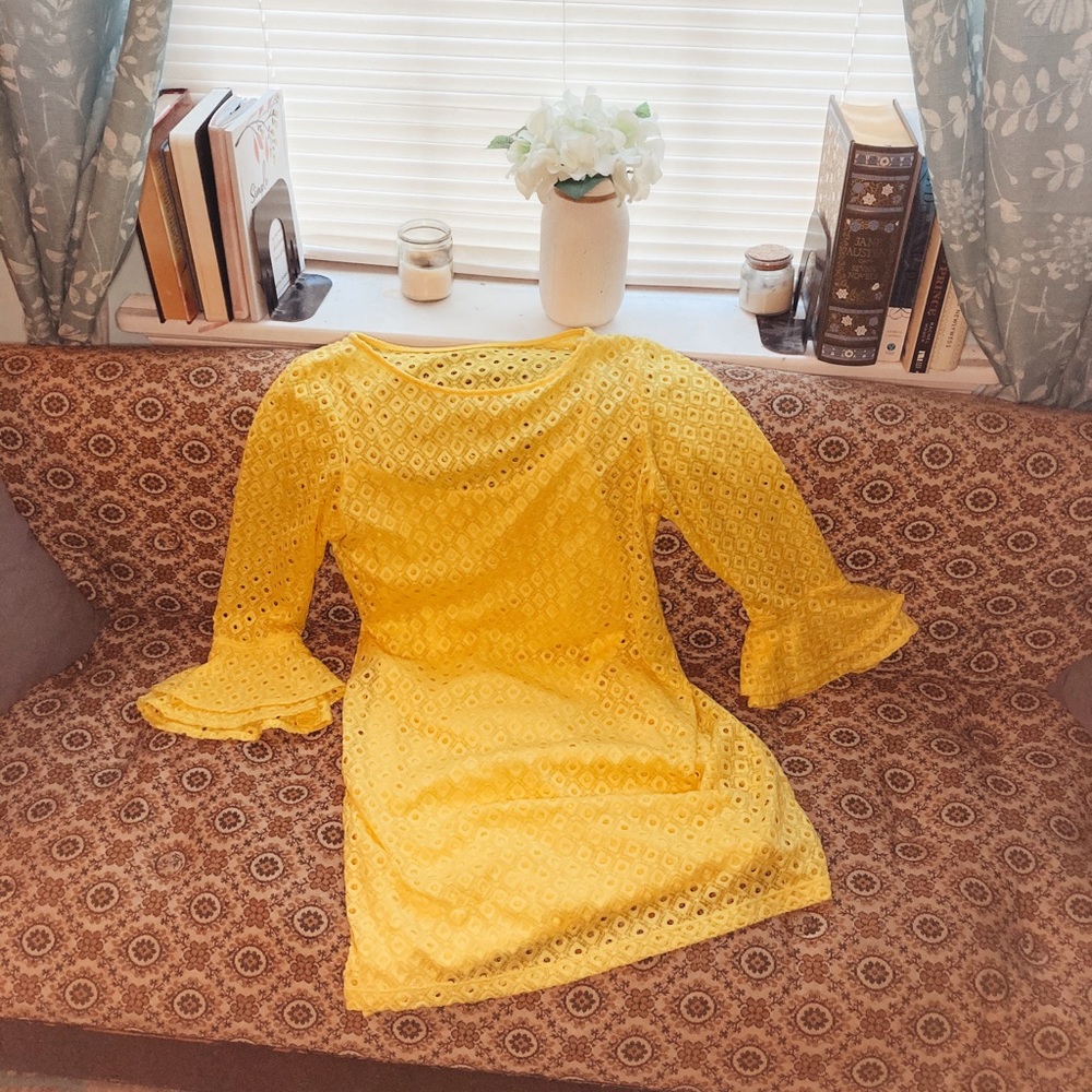 Sunflower yellow, knee length dress